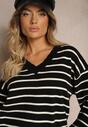 Pulover Tariline Negru cu bej