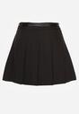 Czarne Spódnico-Spodenki High Waist z Plisowaniem Wykończone Paskiem Eviennes