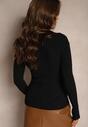 Czarna Bluzka Longsleeve w Cienkie Prążki Terilissa