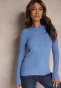 Niebieska Bluzka Longsleeve w Cienkie Prążki Terilissa