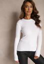 Biała Bluzka Longsleeve w Cienkie Prążki Terilissa