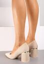 Pantofi cu toc Bej