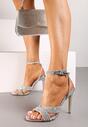 Pantofi stiletto Argintii