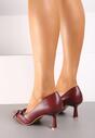 Pantofi cu toc Bordo