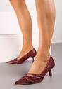 Pantofi cu toc Bordo
