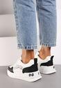 Sneakers Alb cu negru