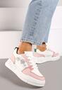 Sneakers Alb cu roz