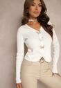 Cardigan Alb