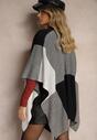 Poncho Verideth Negru cu gri