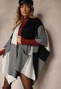 Poncho Verideth Negru cu gri