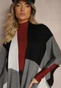 Poncho Verideth Negru cu gri