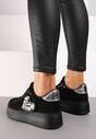 Sneakers Remila Negru cu argintiu