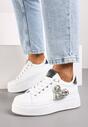Sneakers Remila Alb cu argintiu