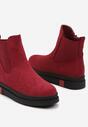 Bordowe Botki Typu Sztyblety z Kolorową Wstawką w Podeszwie Teralise