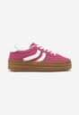 Fuksjowe Sneakersy na Grubszej Podeszwie z Przeszyciami Erisosa
