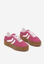 Fuksjowe Sneakersy na Grubszej Podeszwie z Przeszyciami Erisosa