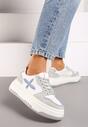 Sneakers Saimine Alb cu gri