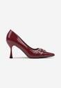 Pantofi stiletto Betirya Bordo cu roșu