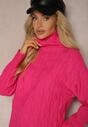 Pulover pe gât Daivyn Fucsia