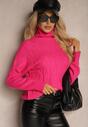 Pulover pe gât Daivyn Fucsia