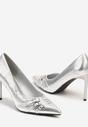 Pantofi stiletto Railanne Argintii