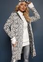 Cardigan Riaverna Alb cu negru