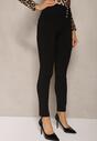 Czarne Spodnie High Waist z Dopasowanymi Nogawkami i Eleganckimi Guzikami Ciaselle