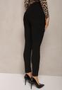Czarne Spodnie High Waist z Dopasowanymi Nogawkami i Eleganckimi Guzikami Ciaselle