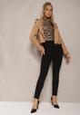 Czarne Spodnie High Waist z Dopasowanymi Nogawkami i Eleganckimi Guzikami Ciaselle