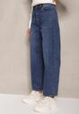 Ciemnoniebieskie Jeansy High Waist o Kroju Balloon Fit Cremae
