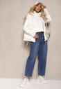 Ciemnoniebieskie Jeansy High Waist o Kroju Balloon Fit Cremae