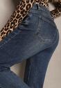 Niebieskie Klasyczne Jeansy High Waist z Prostymi Nogawkami Erilae