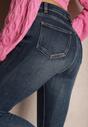 Niebieskie Dopasowane Jeansy Skinny High Waist Taivira