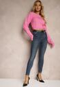 Niebieskie Dopasowane Jeansy Skinny High Waist Taivira
