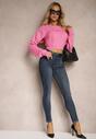 Niebieskie Dopasowane Jeansy Skinny High Waist Taivira