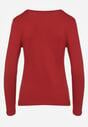 Bordowa Bluzka Bawełniana Typu Longsleeve Mialoraea