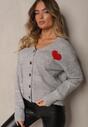 Cardigan Miathia Gri deschis