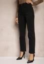 Czarne Jeansy High Waist z Szerokimi Nogawkami Daitharia
