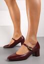 Pantofi cu toc Daithara Bordo