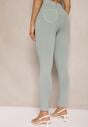 Zielone Skinny Jeansy z Bawełną High Waist Lorie