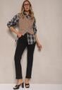 Czarne Skinny Jeansy z Bawełną High Waist Lorie