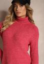 Pulover pe gât Ertinna Fucsia