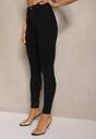 Czarne Elastyczne Jeansy o Kroju Skinny High Waist Darira