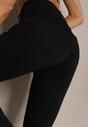 Czarne Elastyczne Jeansy o Kroju Skinny High Waist Darira
