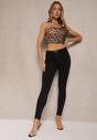 Czarne Jeansy z Bawełną Skinny High Waist Push Up Totanna