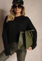 Czarny Casualowy Sweter Oversize Allethia