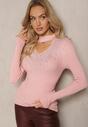 Pulover Clarissina Roz deschis