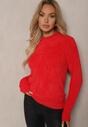 Czerwony Sweter Wełniany Elisabema