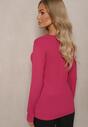 Fuksjowa Bluza Longsleeve z Bawełną Romala
