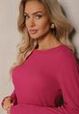 Fuksjowa Bluza Longsleeve z Bawełną Romala